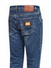 Jeans slim in denim di cotone stretch blu