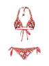 Bikini in lycra stampa Maiolica arancione