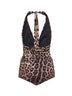 Costume intero in tessuto sensitive stampa Leopardo