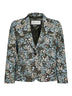Sky blue floral jacquard cotton-blend Bamis blazer