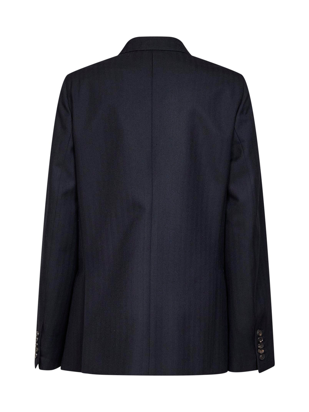 Navy blue chevron wool Barrysta embroidered blazer