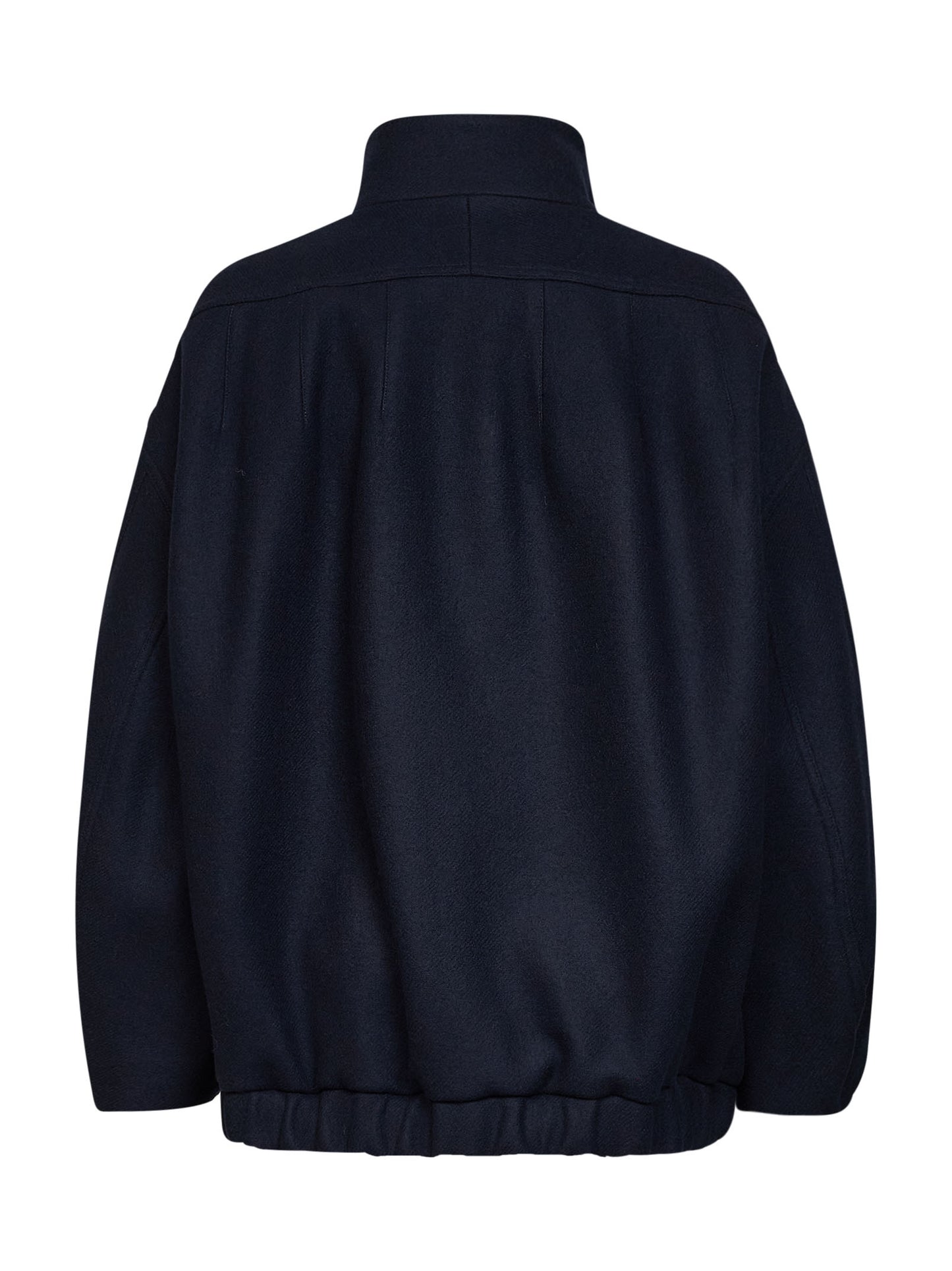 Navy blue wool blend Voles oversized blouson