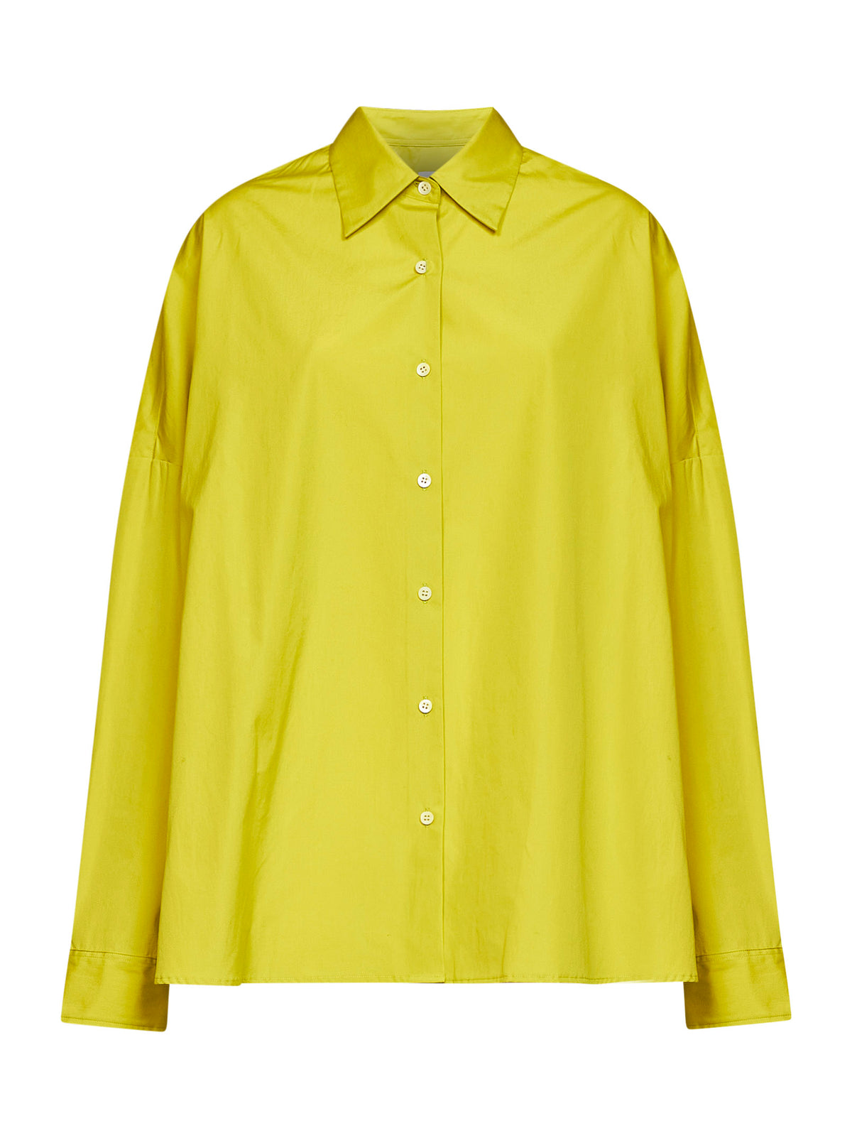 Camicia cocoon Casia in popeline lime