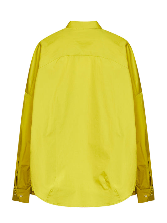 Lime poplin Casia cocoon shirt