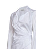 White cotton poplin wrap shirt