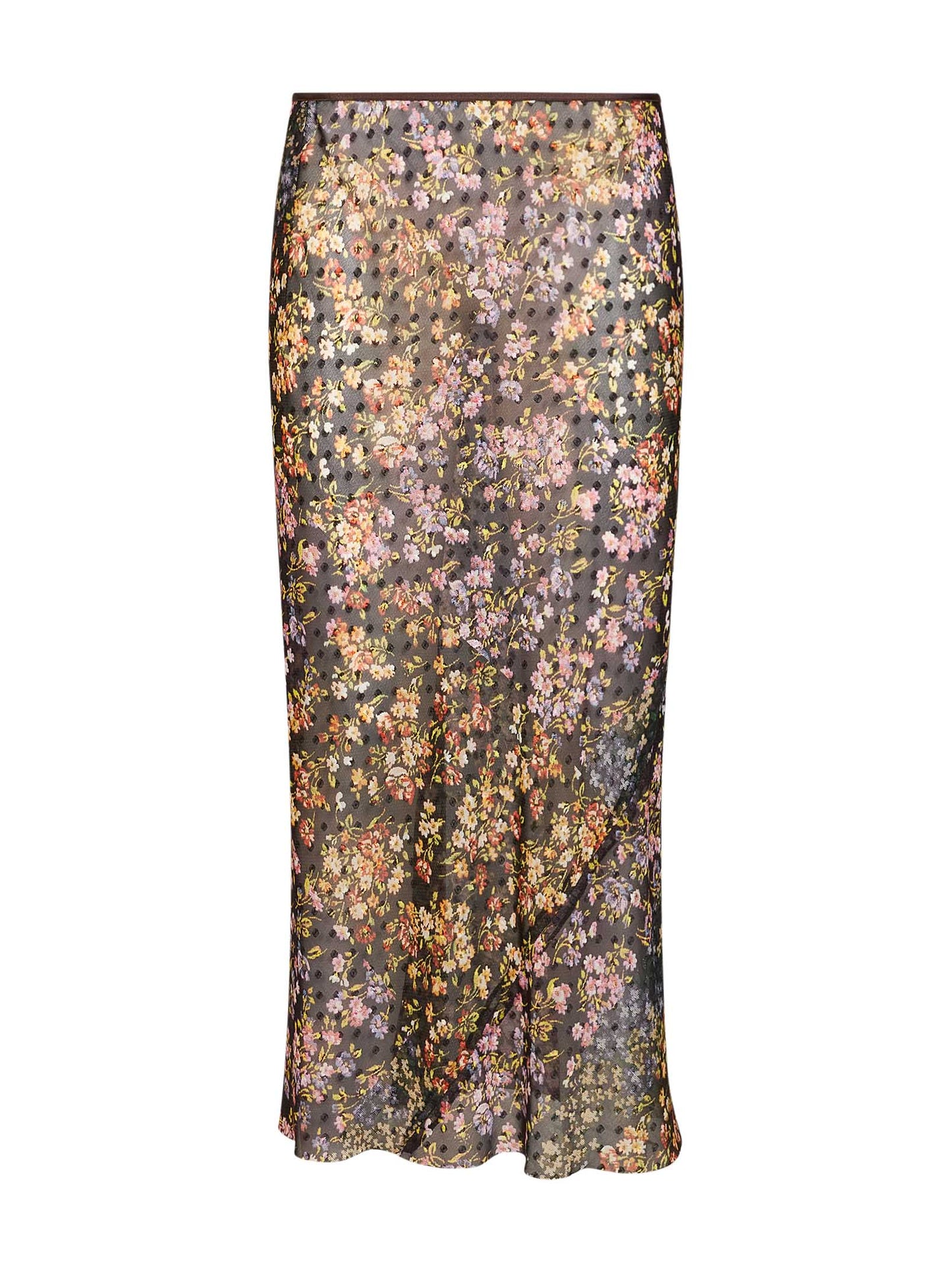 Auber floral-print jacquard midi skirt