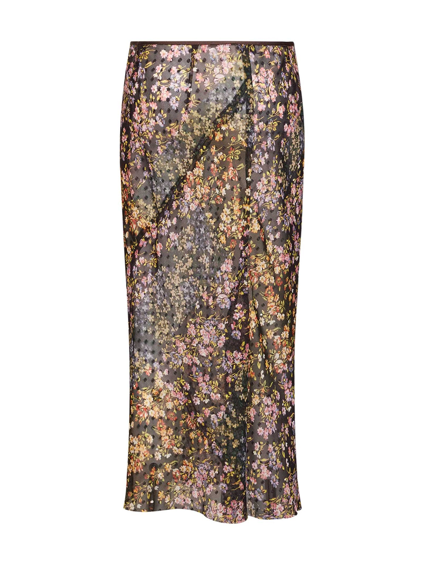 Auber floral-print jacquard midi skirt