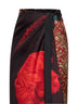 Flemish Painting-print silk Scarfy scarf-style midi skirt