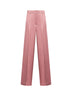 Old rose fluid crepe satin Portias straight-leg trousers