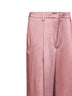 Old rose fluid crepe satin Portias straight-leg trousers