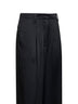 Black fluid crepe satin Portias straight-leg trousers