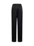 Black fluid crepe satin Portias straight-leg trousers