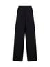 Black wool Penn wide-leg trousers