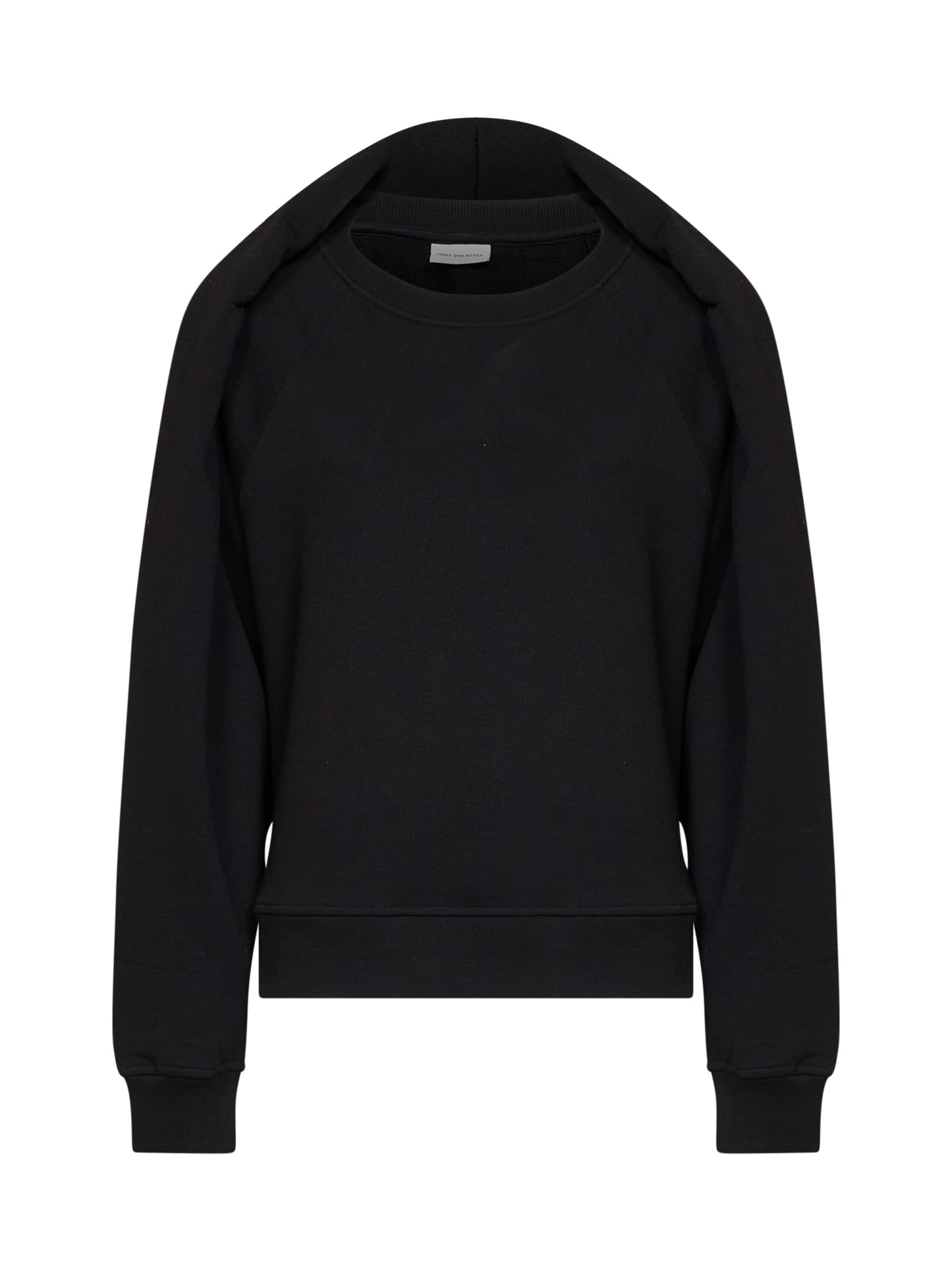 Black cotton Hadrine draped sweatshirt