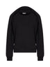 Black cotton Hadrine draped sweatshirt