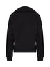 Black cotton Hadrine draped sweatshirt