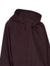 Felpa attorcigliata con cappuccio Hadella in cotone bordeaux<BR/><BR/>