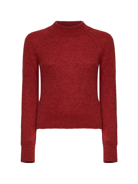 Brique alpaca-blend Texas crewneck sweater