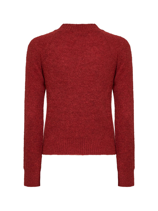 Brique alpaca-blend Texas crewneck sweater
