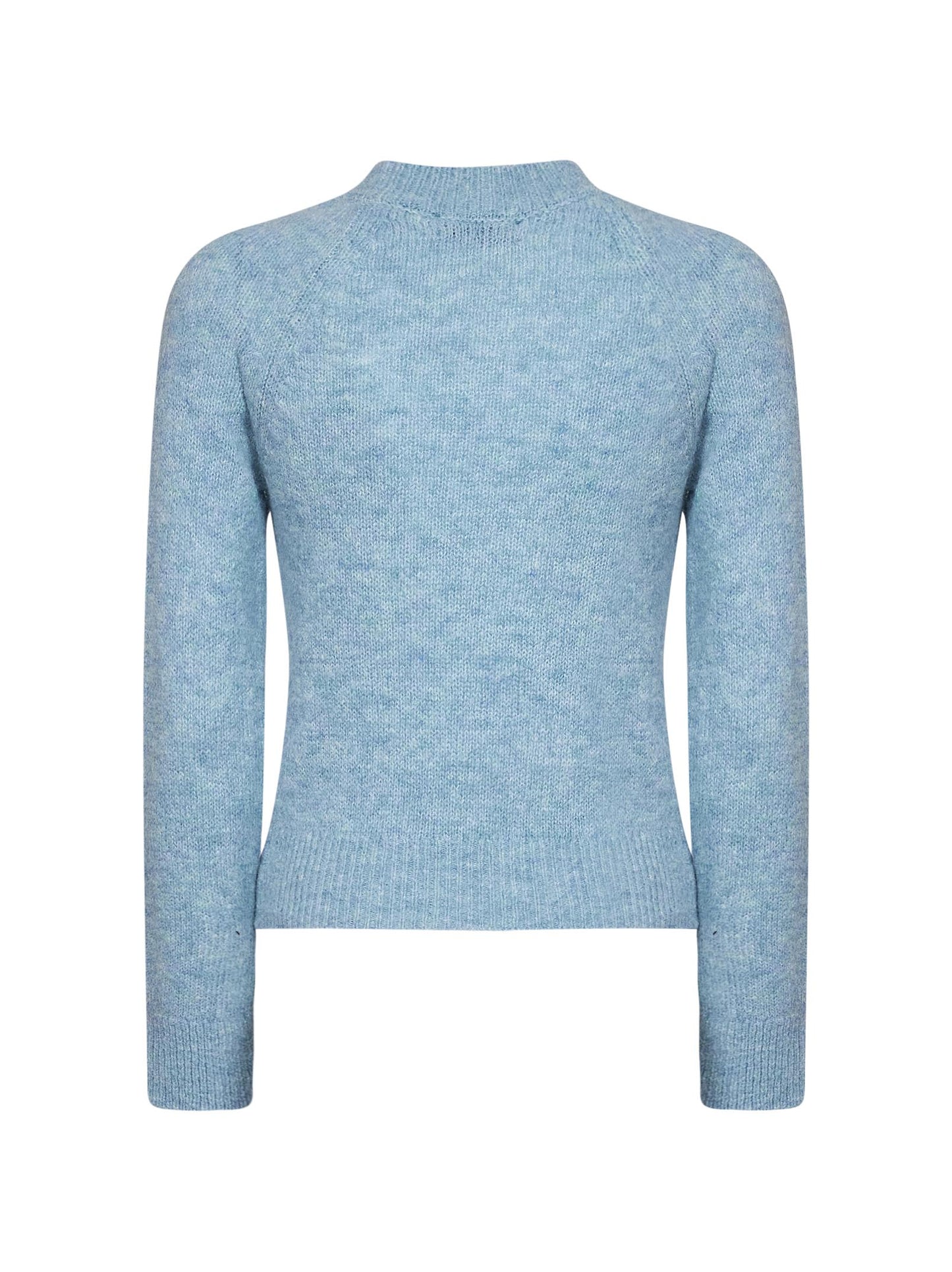 Maglia girocollo Texas in misto alpaca azzurro