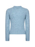 Maglia girocollo Texas in misto alpaca azzurro