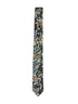 Multicolor floral jacquard cotton-blend tie