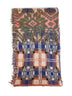 Multicolor patchwork wool and alpaca blend scarf