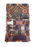 Multicolor patchwork wool and alpaca blend scarf