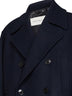 Navy blue wool-blend Rascott double-breasted peacoat