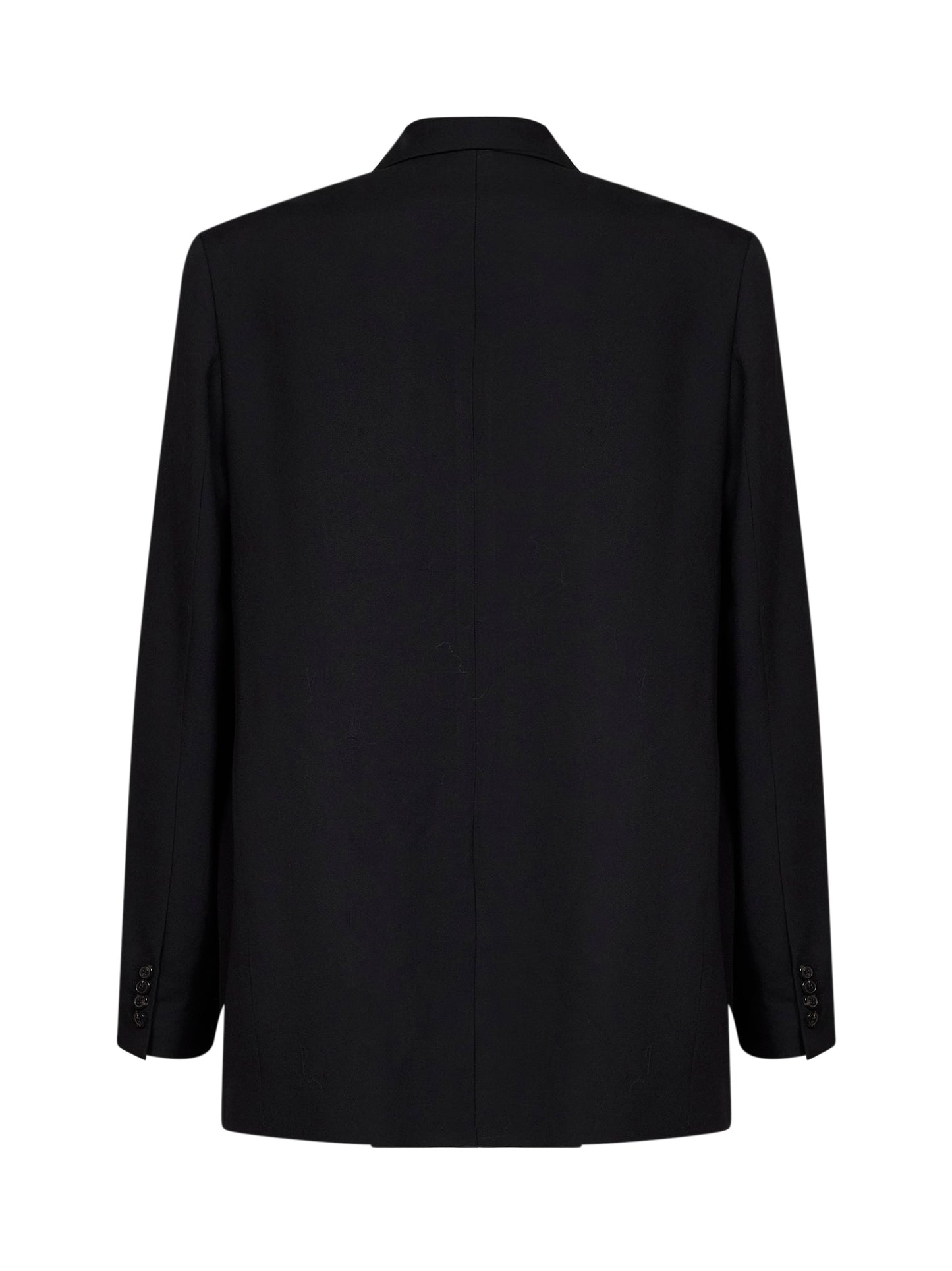 Black wool canvas Bosier double-breasted jacket