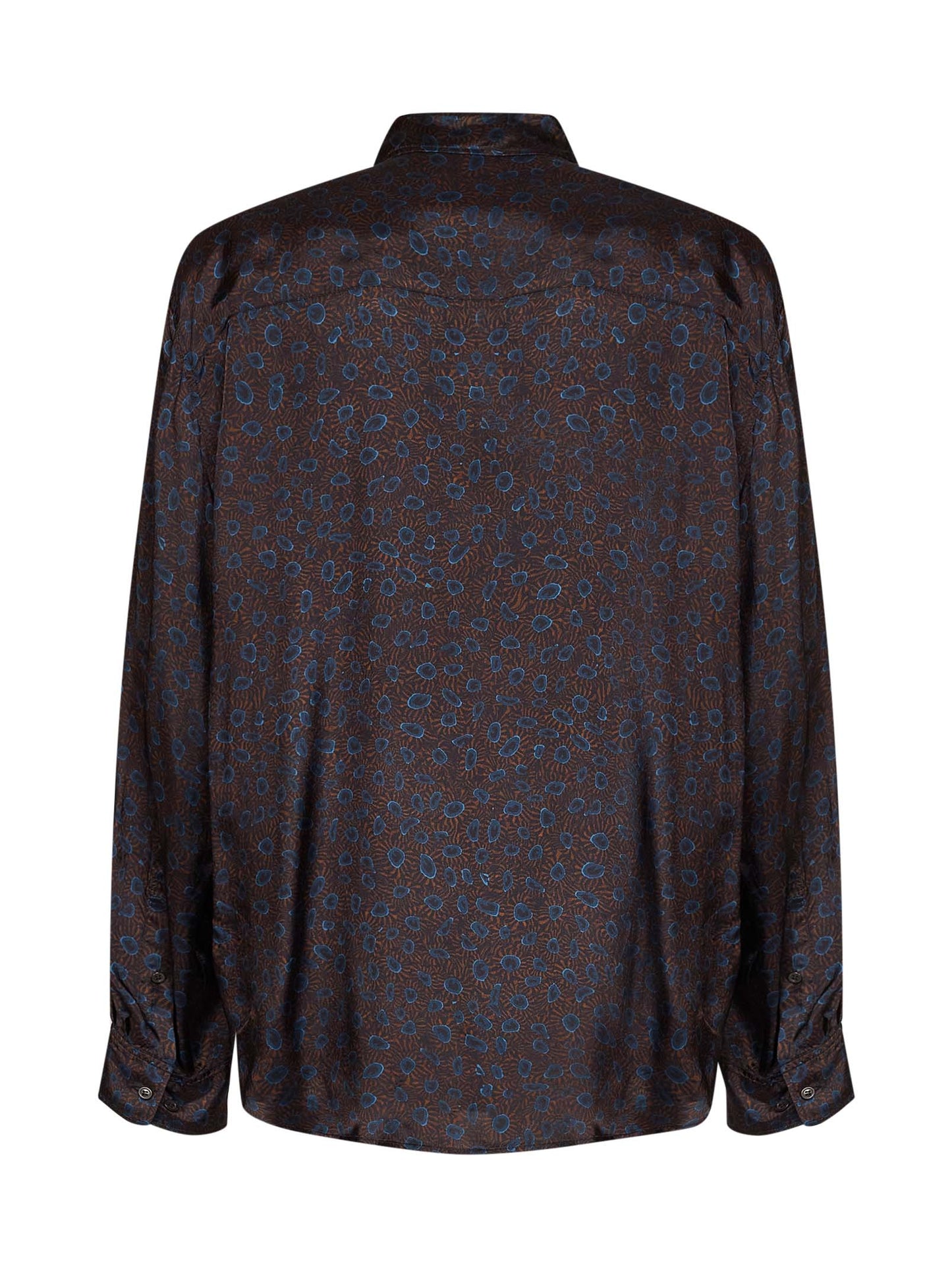Brown Paisley-print viscose Caper classic shirt