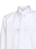 Camicia con cravatta Cilian in popeline di cotone bianco