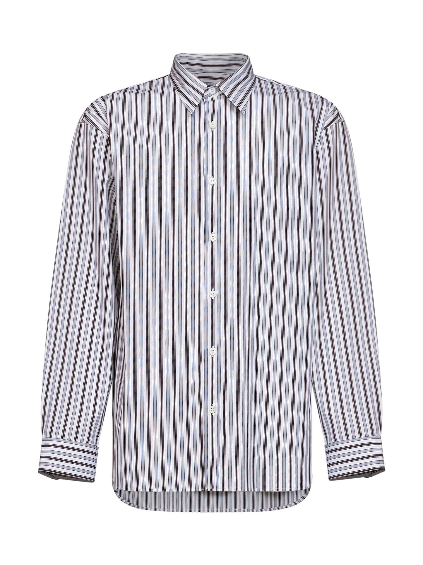 White cotton poplin Croom striped shirt