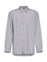 White cotton poplin Croom striped shirt