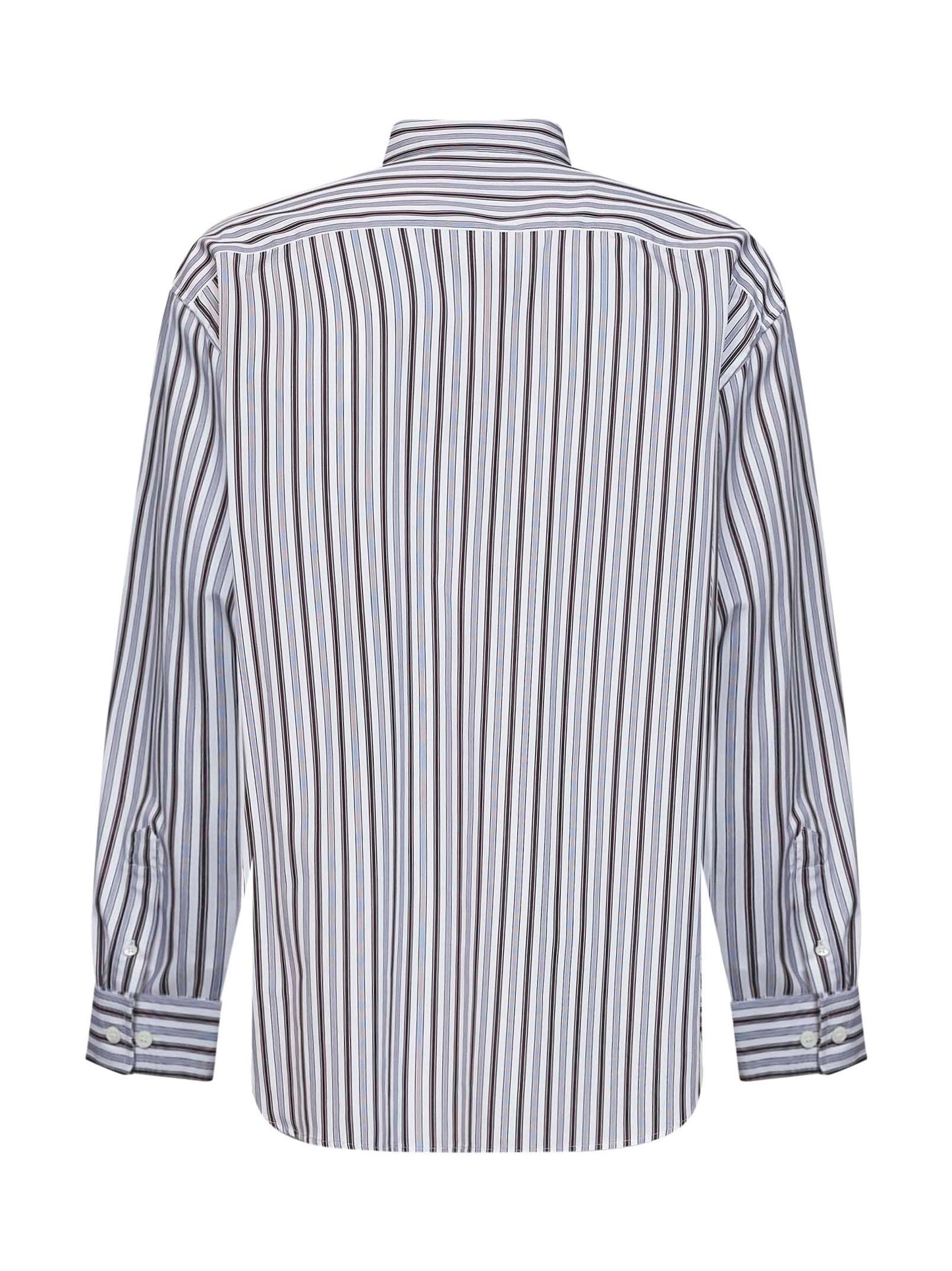 White cotton poplin Croom striped shirt