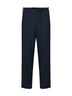 Pantaloni dritti Penny in lana blu navy<BR/>