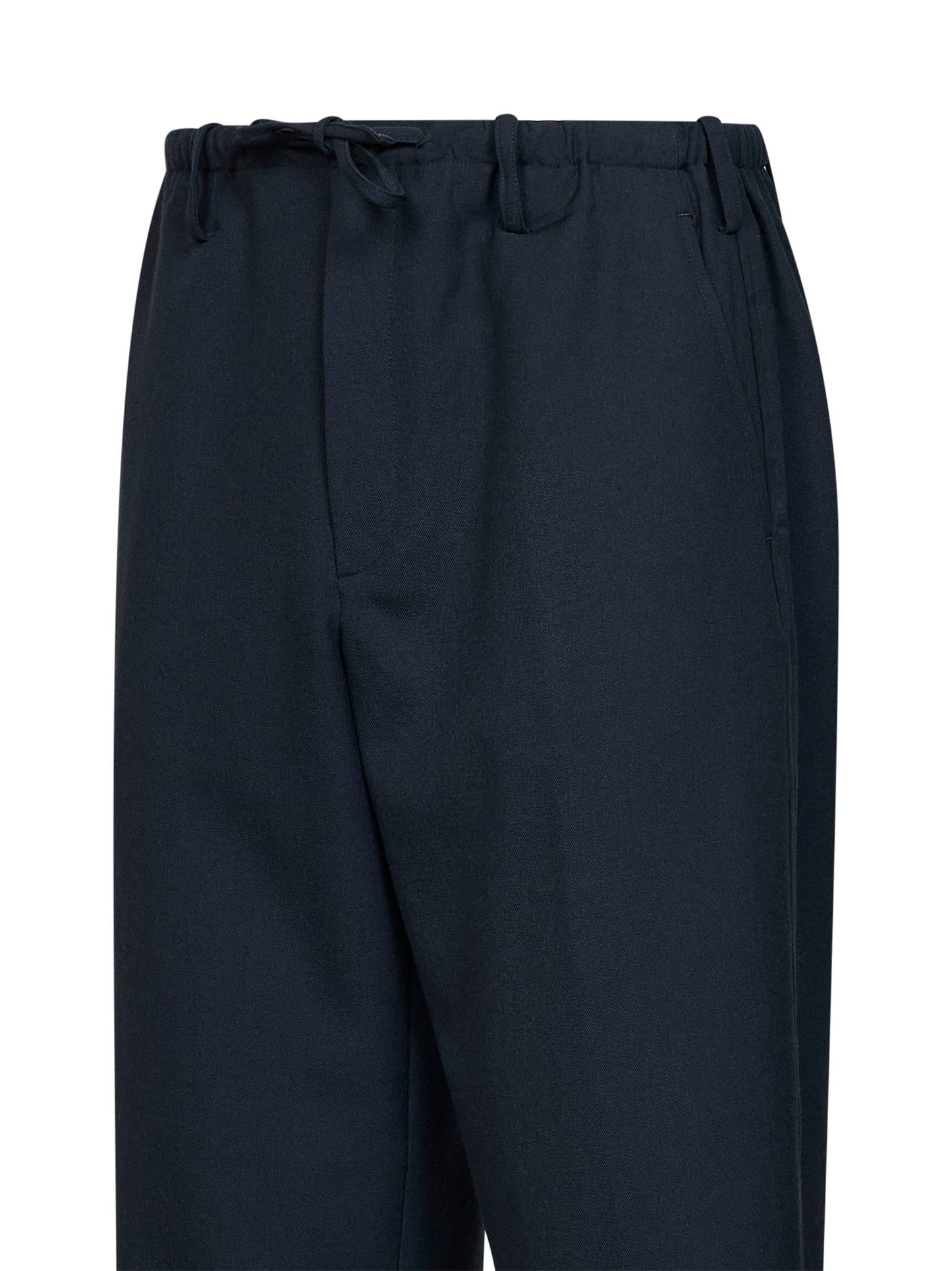 Pantaloni dritti Penny in lana blu navy<BR/>