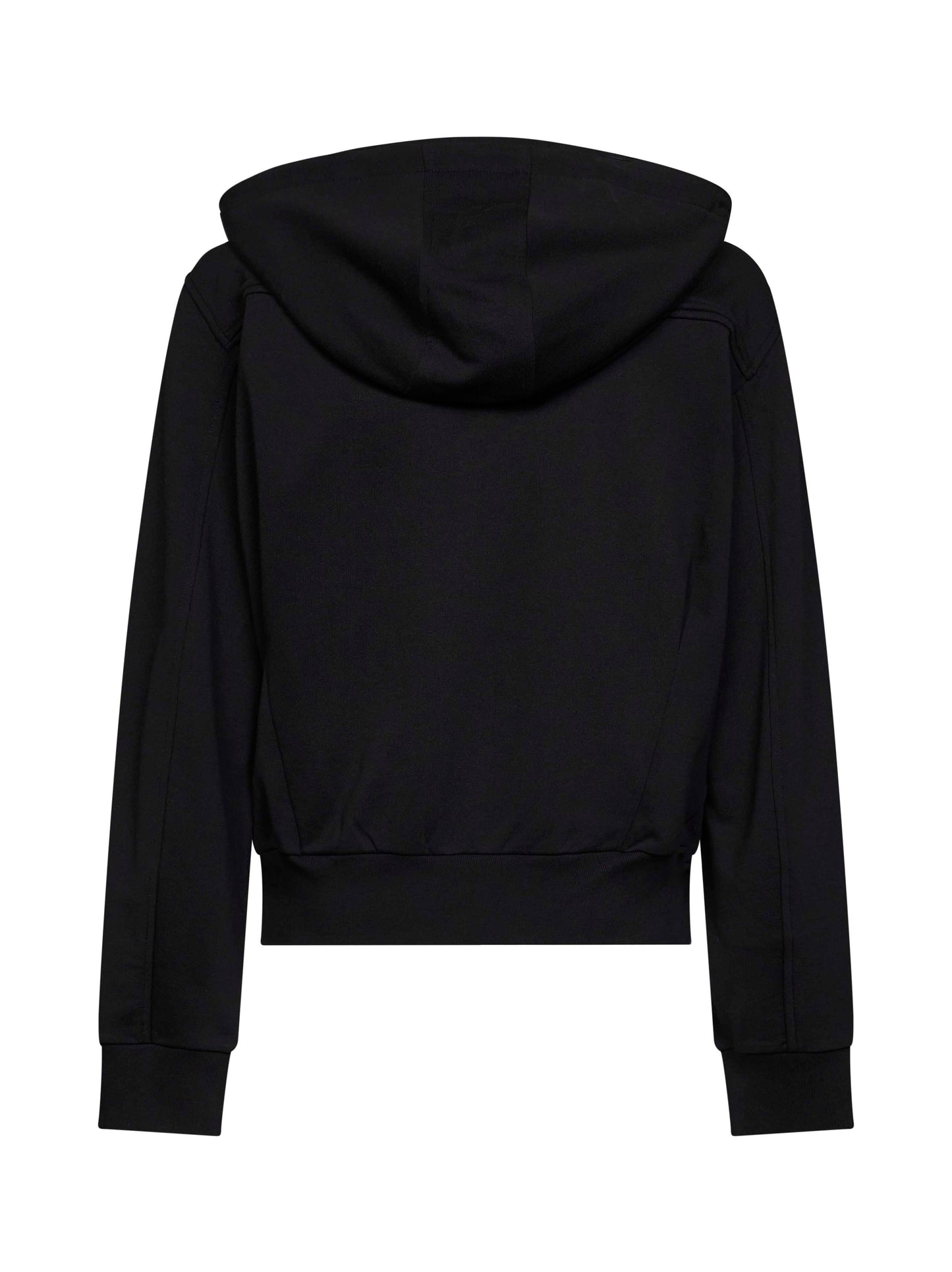 Felpa con zip e cappuccio Harrino in lana nera