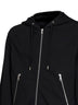 Felpa con zip e cappuccio Harrino in lana nera