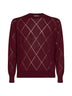 Maglia Murton in maglia di lana a rombi vino