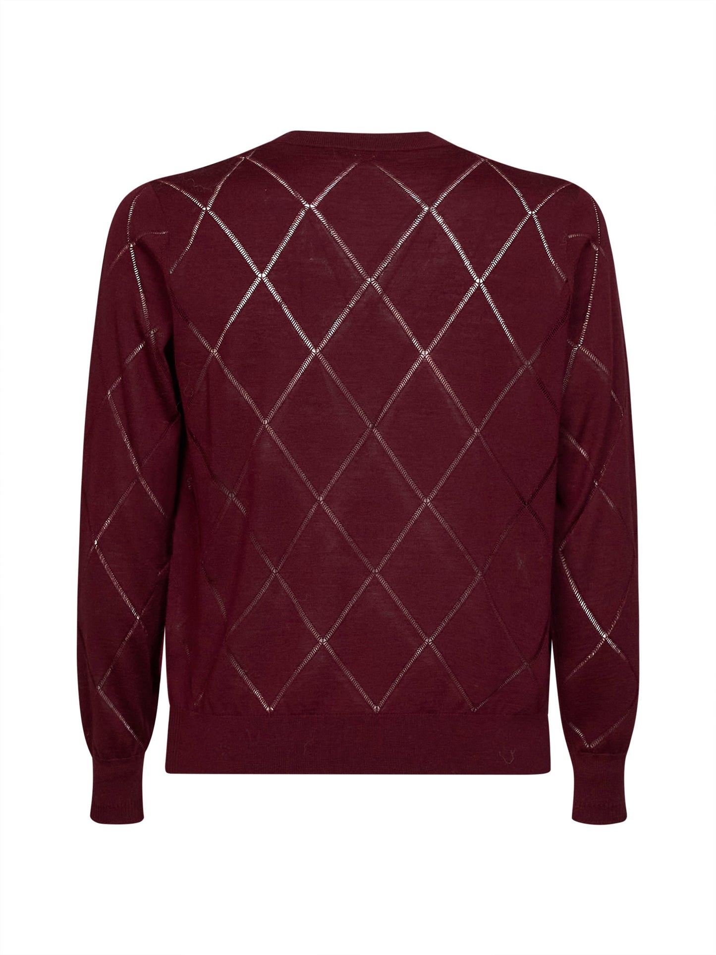 Maglia Murton in maglia di lana a rombi vino