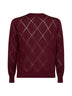 Maglia Murton in maglia di lana a rombi vino