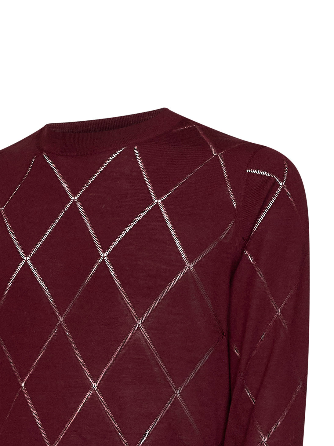 Maglia Murton in maglia di lana a rombi vino