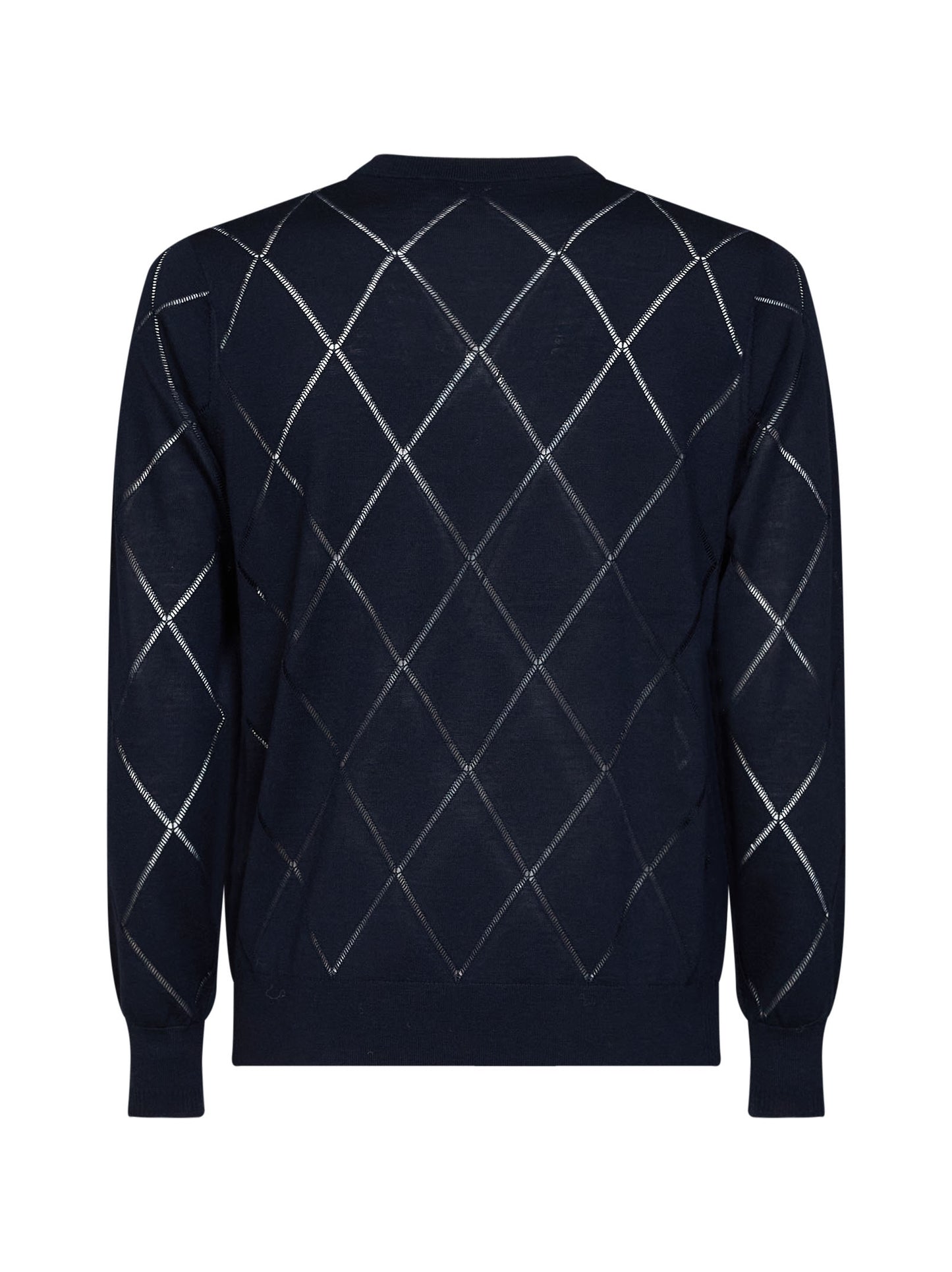 Maglia Murton in maglia di lana a rombi blu navy