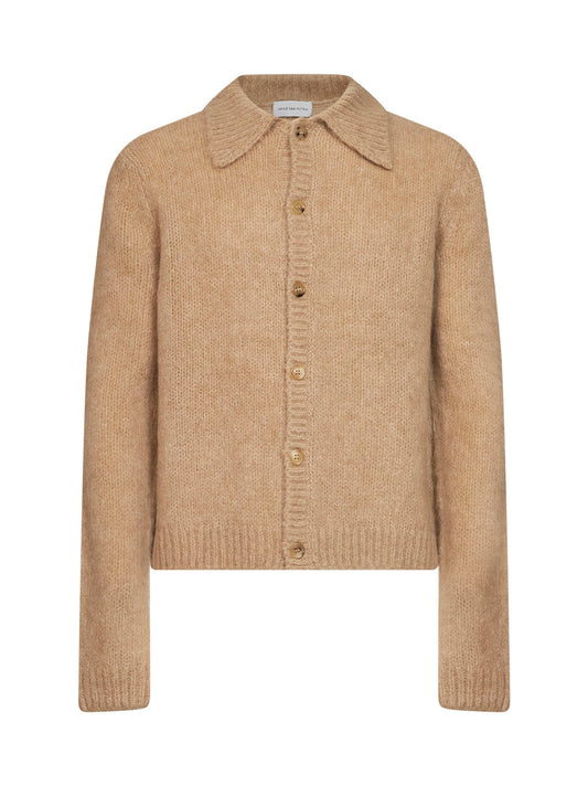 Camel alpaca blend knit Mora cardigan