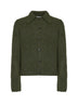 Forest green alpaca blend knit Mora cardigan<BR/>
