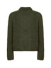 Forest green alpaca blend knit Mora cardigan<BR/>