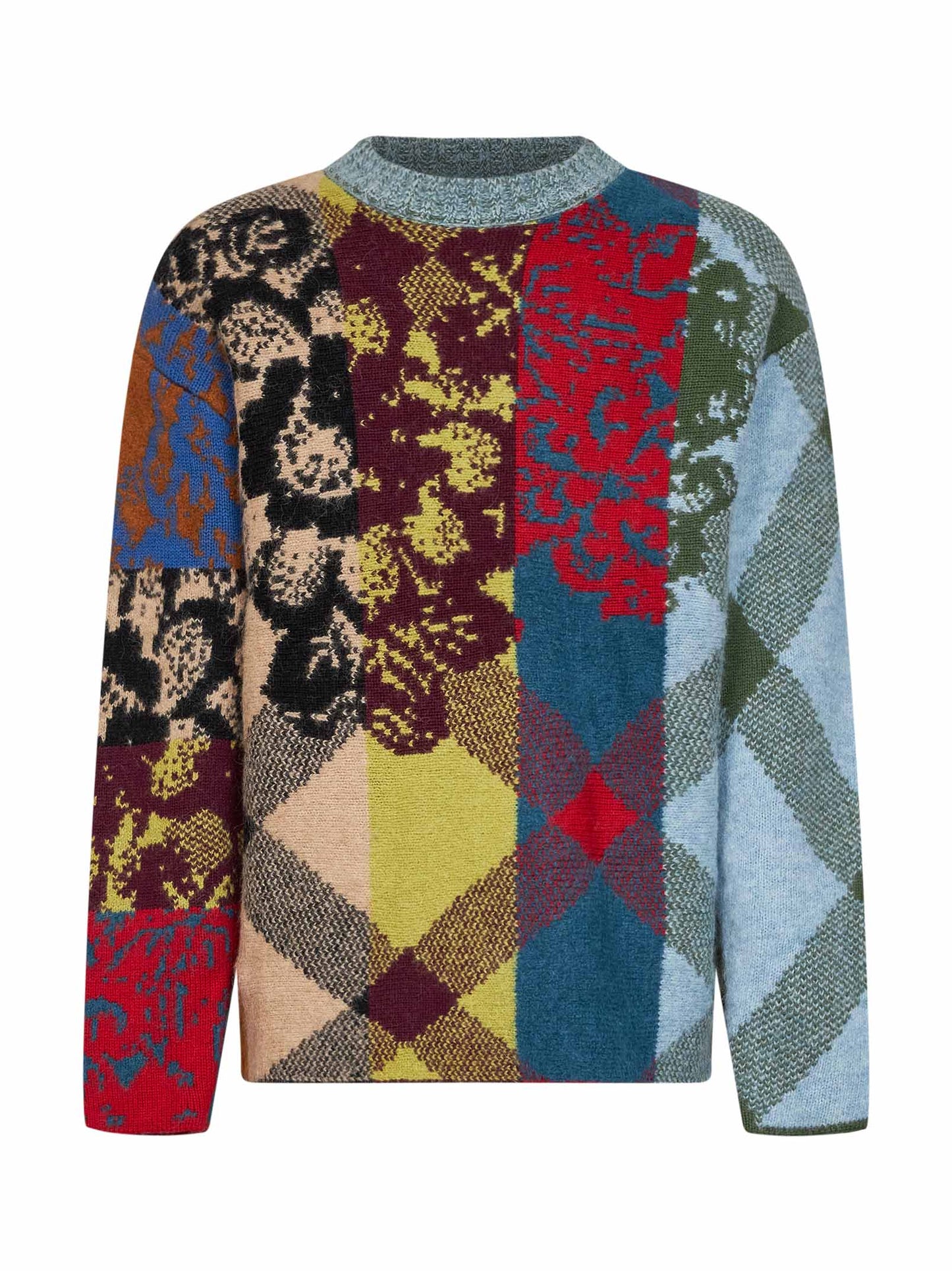 Maglia Matadi in lana e alpaca jacquard patwork