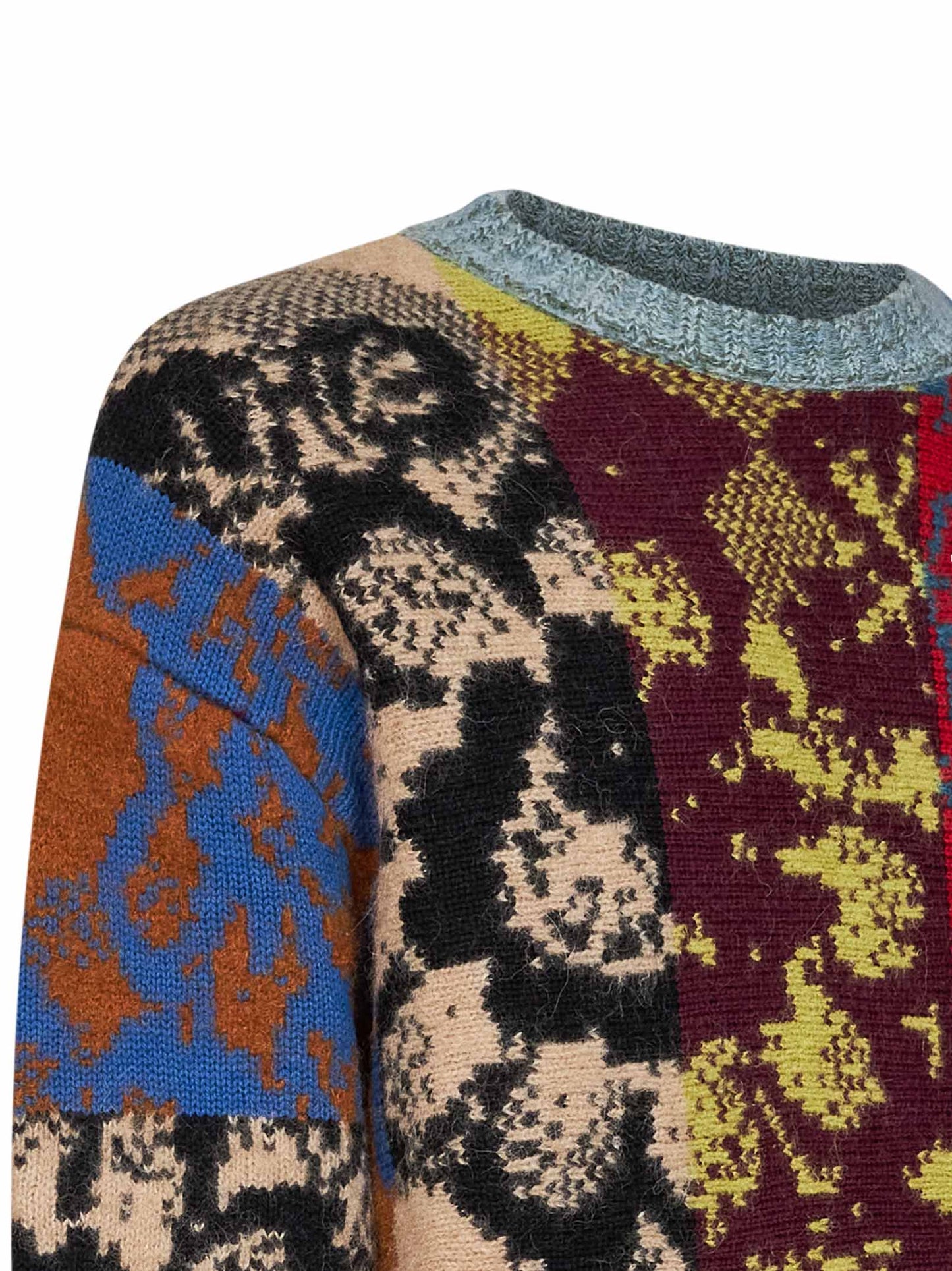 Maglia Matadi in lana e alpaca jacquard patwork