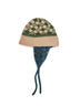 Multicolor jacquard wool beanie with earflaps